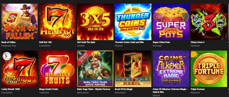 Play popular slot machines with high payouts and bonuses at Flamez Casino